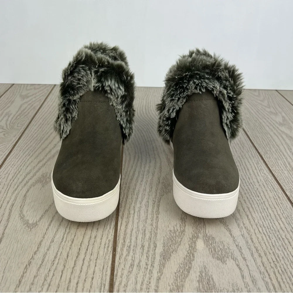 J/Slides Sean wp Women's Suede Booties 7M Khaki Suede (olive green) $179